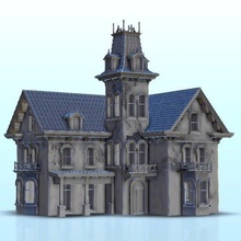 baroque manor 11 - wargaming3d miniature wargamming Architecture, bolt action, building, décor, Flames of War, modern, ruins, scenery, tabletop, terrain, warhammer 3d print model - Mito3D