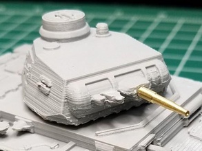 barrels 28mm german pziii 37mm tanks suitable bolt action-three pack - wargaming3d miniature 3d print model - Mito3D
