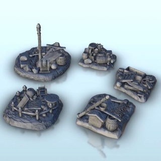 barricades set 8 - wargaming3d Categories: 1:100 / 15mm, 1:56 28mm, 1:72 & 1:76 20mm, 1700-1900: Horse Musket, 500-1500: Medieval, DIGITAL STL FILES, Terrain, Terrain accessories age architecture dark european fantasy game house medieval middle miniatures rose scenery tabletop terrain traditionnal village war wargame wargaming miniature wargamming 3d print model - Mito3D