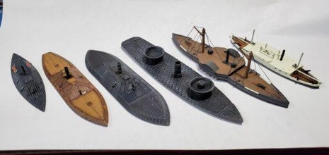 battle trent's reach set - wargaming3d miniature wargamming American Civil War, Confederate, James River, Trent's Reach, Union 3d print model - Mito3D