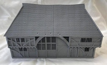 bayleaf medieaval hall house - wargaming3d 28mm miniature 3d print model - Mito3D