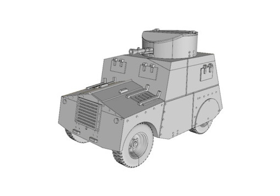 beaverette recon car mk iii 1 56 28mm british - wargaming3d 1939-1945 wwii ww2 3d printables historically accurate united kingdom stl bolt action ww ii miniature wargamming 3d print model - Mito3D