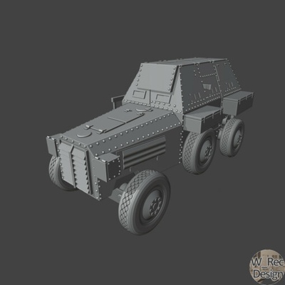 berliet bois wargaming3d 1 56 28mm 1939 1945 seconde guerre mondiale ww2 france historiquement précis boulon action blindé voiture oreille bonne heure guerre français nord afrique miniature wargaming 3d print model - Mito3D