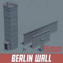 Berlina pared conjunto wargaming3d miniatura juego guerra Alemania mauer 3d print model - Mito3D