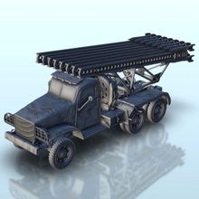 bm 13 katioucha wargaming3d minyatür savaş oyunları tank 1 56 100 15mm 35 28mm zırhlı araç yıldırım cıvata aksiyon alevler of 3d print model - Mito3D