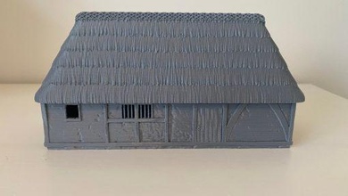 caza jabalí salón medieval casa wargaming3d 28mm miniatura 3d print model - Mito3D