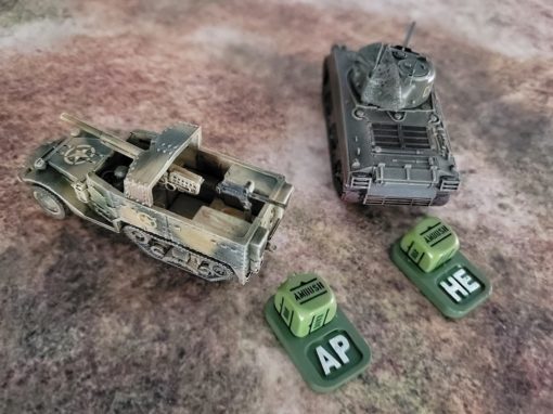 bolt action ambush marker - wargaming3d miniature wargamming stl, ambush, marker, wargaming, deweycat, die holder, game aid, order dice 3D print model - Mito3D