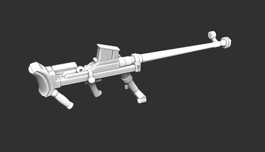 boys rifle - wargaming3d miniature wargamming AT rifle, Boys 3d print model - Mito3D