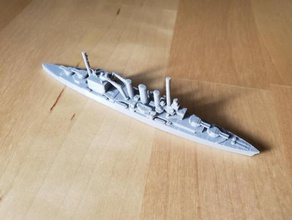 british county-class cruiser - wargaming3d 28mm miniature 1 1800th scale model certain elements not 3d print model - Mito3D