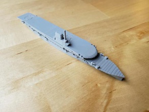 british courageous-class aircraft carrier - wargaming3d 28mm miniature 1 1800th scale model certain elements not 3d print model - Mito3D