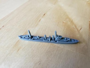 british g h-class destroyer - wargaming3d 28mm miniature 1 1800th scale model certain elements not 3d print model - Mito3D
