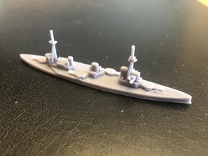 british indefatigable class battlecruiser - wargaming3d miniature wargamming 3d print model - Mito3D
