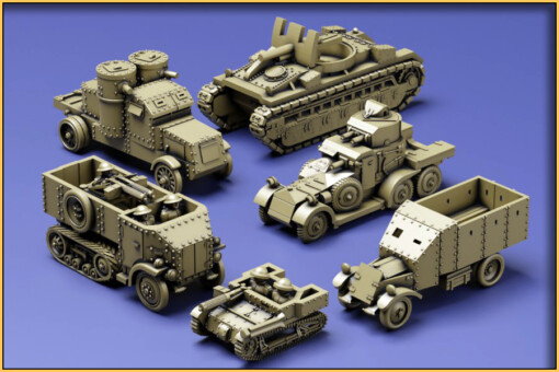 britânico guerras micro pacote wargaming3d 1918 1939 3d imprimíveis unidos reino etiqueta 1 285 miniatura jogos guerra 3D print model - Mito3D