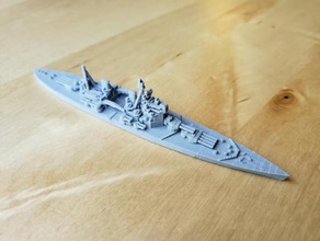 british king george v-class battleship - wargaming3d 28mm miniature 1 1800th scale model certain elements not 3d print model - Mito3D