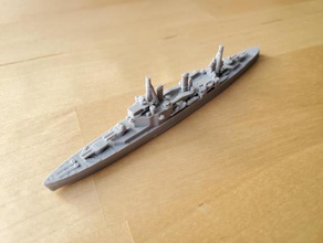 british london-class cruiser - wargaming3d 28mm miniature 1 1800th scale model certain elements not 3d print model - Mito3D