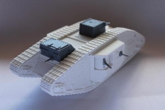 británico marca tanque wargaming3d miniatura juego guerra 1 56 28mm modelo escala ww1 72 v resinprint escalemo ww 3d print model - Mito3D