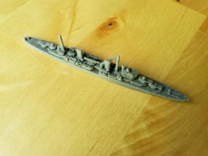 british perth-class cruiser - wargaming3d 28mm miniature 1 1800th scale model certain elements not 3d print model - Mito3D