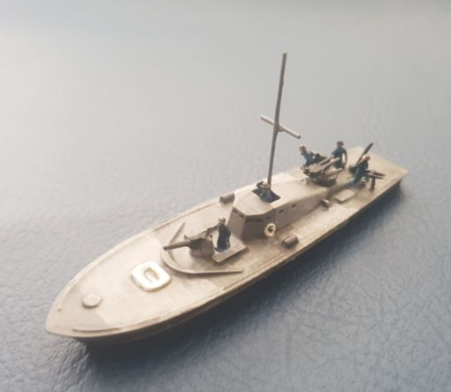 british power boat 71 foot 9 inch mgb - wargaming3d 28mm miniature motor gun 3D print model - Mito3D