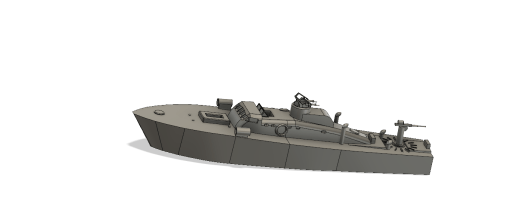 Britanique Puissance bateau moteur pistolet version 2 wargaming3d 28mm miniature 3d print model - Mito3D