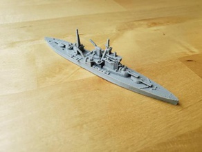 british queen elizabeth-class battleship - wargaming3d 28mm miniature 1 1800th scale model certain elements not 3d print model - Mito3D