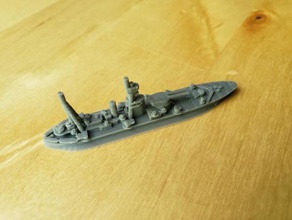 british roberts-class monitor - wargaming3d 28mm miniature 1 1800th scale model certain elements not 3d print model - Mito3D