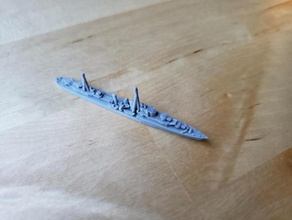 british tribal-class destroyer - wargaming3d 28mm miniature 1 1800th scale model certain elements not 3d print model - Mito3D