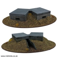british twin single vickers pillboxes - wargaming3d miniature wargamming 3d print model - Mito3D