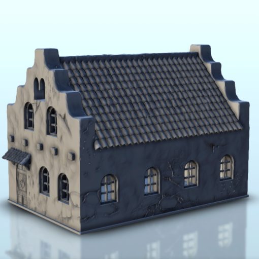 building 27 - wargaming3d miniature wargamming Accessories, Architecture, bonaparte, building, classic, DBA, figures, Flames of War, game, games, house, miniatures, modern, Napoleon, napoleonic, scenery, terrain, war, wargame, warhammer 3D print model - Mito3D