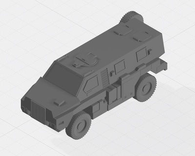 Buschmeister pmv mrap wargaming3d Thales Miniatur Wargaming 3d print model - Mito3D