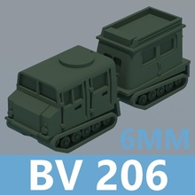 bv206 - wargaming3d miniature wargamming 1:285, 1:300, 1/285, 1/300, 6mm, BV, BV206, Cold War, Finland, IFV, microarmor, sweden, swedish 3d print model - Mito3D