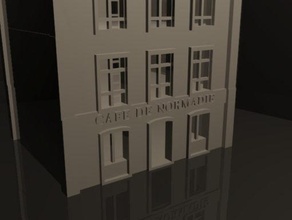 café wargaming3d miniature wargaming 1 56 28mm bloquer maison Caen France normandie ww2 3d print model - Mito3D