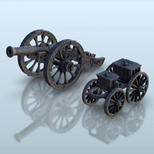 canon 3 - wargaming3d miniature wargamming Accessories, Architecture, bonaparte, building, classic, DBA, figures, Flames of War, game, games, house, miniatures, modern, Napoleon, napoleonic, scenery, terrain, war, wargame, warhammer 3d print model - Mito3D