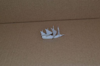 caravela armada game piece - wargaming3d 28mm miniature my first attempt rendering portugese naval caravel one isn't nice others but it's most popular some reason two model files included v1 pictured v1-1 has thicker masts 3d print model - Mito3D