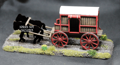 carpentum - roman travelling carriage wargaming3d 28mm miniature 3d print model - Mito3D