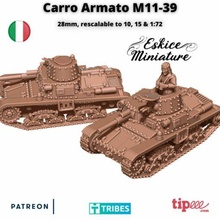 carro armato m11-39 pilot - 28mm wargaming3d miniature wargamming 3d print model - Mito3D