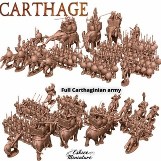 carthage army - 15mm bundle wargaming3d Categories: 1:56 / 28mm, 1:72 & 1:76 20mm, 1700-1900: Horse Musket, 1861-1865: American Civil War, 3000BC-500: Ancients, DIGITAL STL FILES antiquity epic eskice history rome miniature wargamming 3d print model - Mito3D