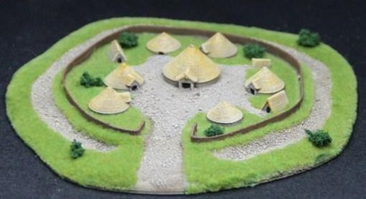 celtico villaggio wargaming3d 28mm miniatura 3d print model - Mito3D