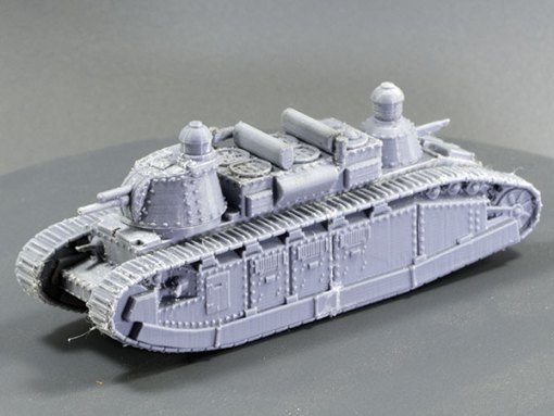 char 2c - wargaming3d 28mm in miniatura mostro serbatoio di sviluppo determinate molto più nella politica francese qualsiasi considerazione il suo valore battaglia è andato produzione grande, pesante mondo carta almeno potente dozzina loro sono stati effettuati anche se inviati azione contro i tedeschi 1940 nessuno realmente fatto alcuni distrutti vagoni un treno, bombardamento altri abbandonati multi-parte modello ci separato stls file zip ogni traccia pinna stabilizzatrice carena anteriore indietro due torrette 3D print model - Mito3D