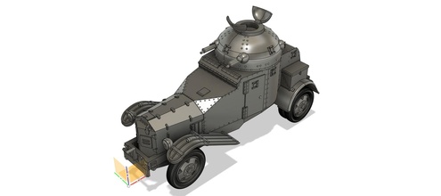 Nächstenliebe Projekt Richard bescheiden vickers Crossley wargaming3d Miniatur Wargaming 3d print model - Mito3D