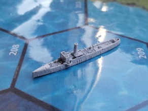 chinese cruisers kiang yi ping - wargaming3d miniature wargamming battleship, Chinese cruiser, Cruiser, print, resinprint, war 3d print model - Mito3D