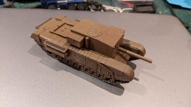 Churchill 3 polegada arma fogo transportadora wargaming3d miniatura jogos guerra 3d print model - Mito3D
