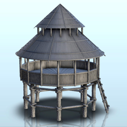 circular madera edificio pilotes 4 wargaming3d Categorías 1 100 15mm 56 28mm 72 76 20mm 1700 1900 caballo Mosquete 500 1500 Medieval históricamente Preciso terrestre terreno bucaneros capitán caribe corsarios paisaje miniatura juego guerra 3D print model - Mito3D