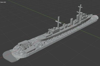 classe distruttore wargaming3d miniatura wargaming 1 1800 Britannico Marina Militare gratuito Navale WW 2 3d print model - Mito3D