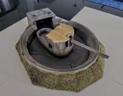coastal gun emplacement stl pack - wargaming3d Categories: 1:56 / 28mm, 1939-1945: WWII WW2, Historically Accurate, Terrain 1 56 28mm 100 15mm 8 beach defence beito bolt action defences deweycat tarawa usmc miniature wargamming 3d print model - Mito3D