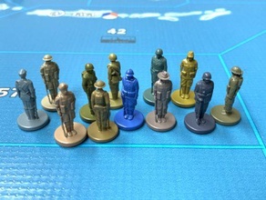 complete wwii infantry package - wargaming3d miniature wargamming Axis & Allies, memoir '44, WWII 3d print model - Mito3D