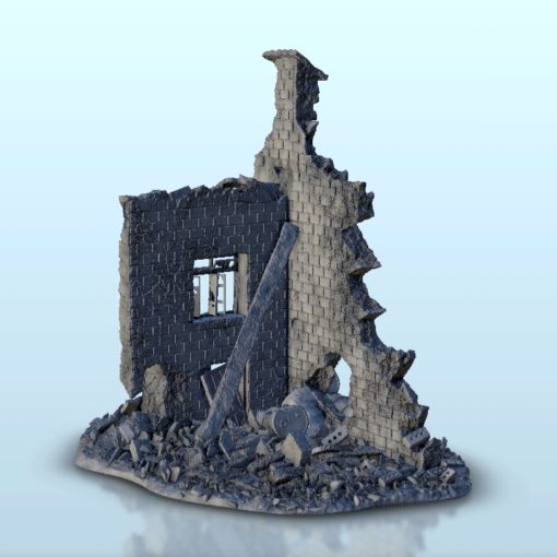 angolo rovine 14 wargaming3d miniatura wargaming architettura bullone azione Edificio arredamento fiamme of guerra moderno scenario tavolo terra warhammer 3D print model - Mito3D