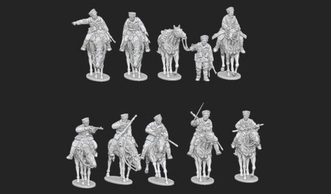 cosacchi 1 50 wargaming3d 56 28mm 1939 1945 durante seconda guerra mondiale ww2 3d stampabili tedesco storicamente accurato est tardi miniatura wargaming 3d print model - Mito3D