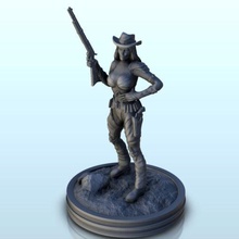 cowgirl rifle gun 16 - wargaming3d miniature wargamming ACW, american, civil, far, figures, miniature, miniatures, modern, old, rpg, texas, war, wargame, west, Western, wild 3d print model - Mito3D