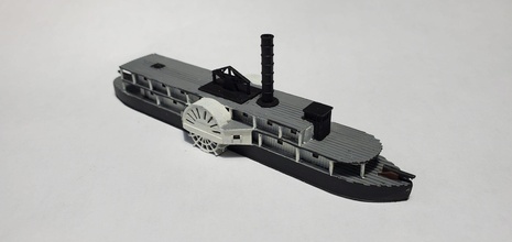 CSS Allgemeines prahlen wargaming3d Miniatur Wargaming amerikanisch bürgerlich Krieg Konföderierte Gepanzert Fluss Verteidigung Flotte Union 3d print model - Mito3D