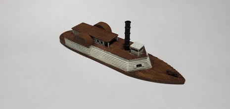 CSS Allgemeines Sommer wargaming3d Miniatur Wargaming amerikanisch bürgerlich Krieg Konföderierte Gepanzert Fluss Verteidigung Flotte 3d print model - Mito3D